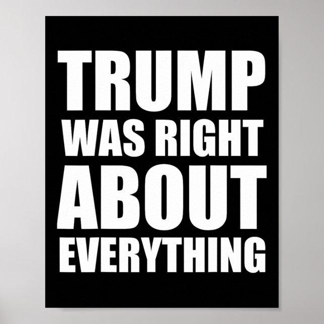 Affiche Trump avait raison à propos de tout _4  (Devant)