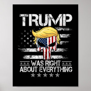 Affiche Trump avait raison à propos de tout Drapeau Améric