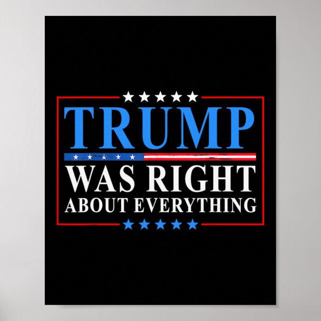 Affiche Trump avait raison à propos de tout Funny American (Devant)