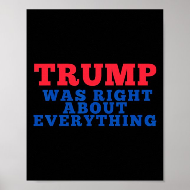 Affiche Trump avait raison sur tout _2  (Devant)