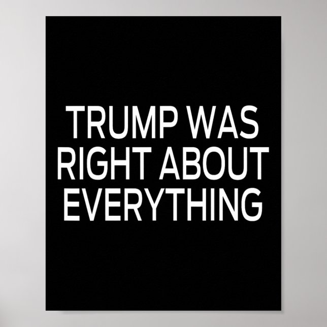 Affiche Trump avait raison sur tout 7  (Devant)