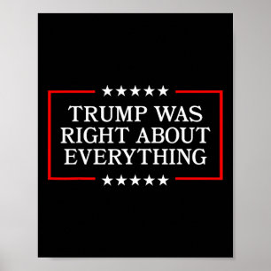Affiche Trump avait raison sur tout - Président des États-
