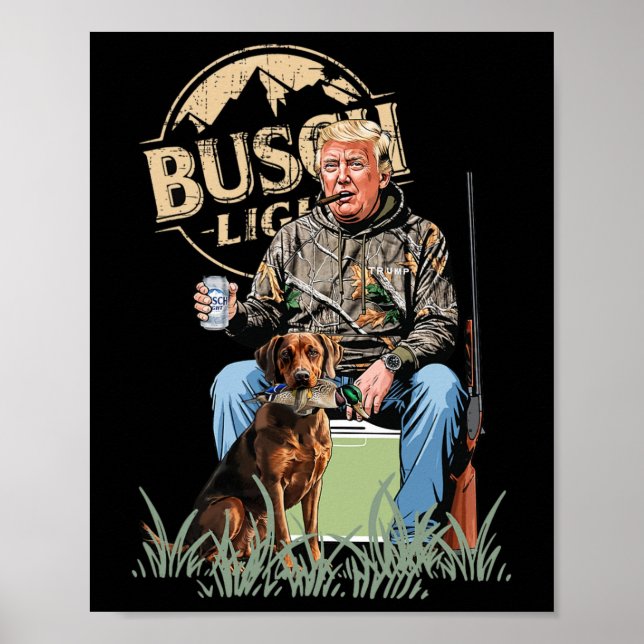 Affiche Trump avec canard canard sauvagine chasse Camo Pré (Devant)