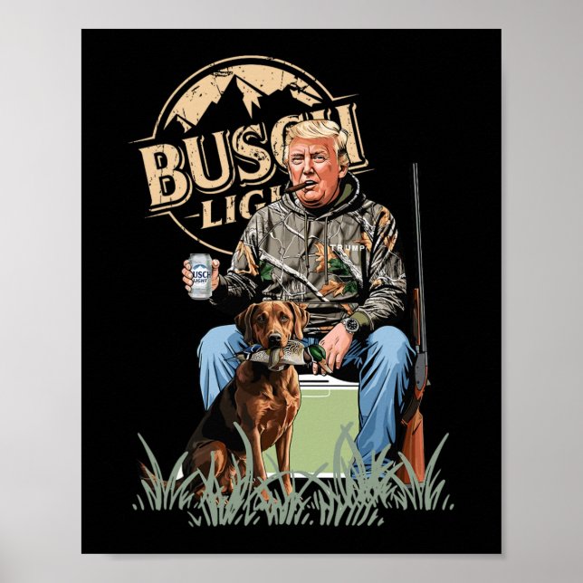 Affiche Trump avec canard canard sauvagine chasse Camo Pré (Devant)
