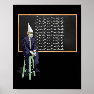 Affiche Trump avec un bonnet d'âne 'Je ne colluderai pas' 