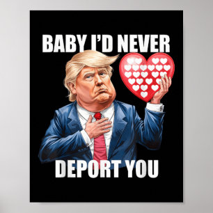 Affiche Trump Baby Je Ne Vous Déporterais Jamais Drôle