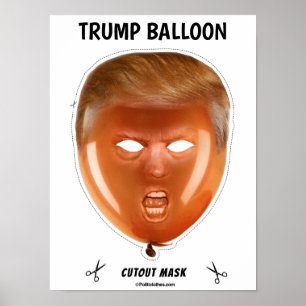 Affiche Trump Balloon Masque d'Halloween
