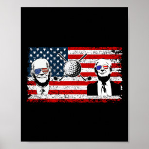 Affiche Trump Biden Drapeau Élections américaines