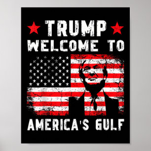 Affiche Trump Bienvenue dans le Golfe amusant Trump Mexiqu