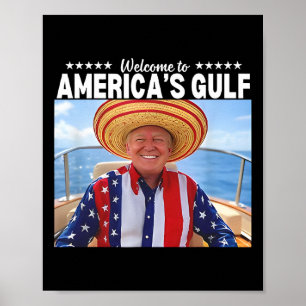 Affiche Trump Bienvenue dans le Golfe des États-Unis 2