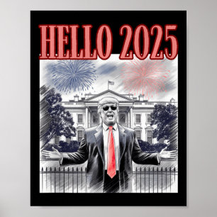 Affiche Trump Bonjour 2025 Nouvel An Réveillé Da Conservat