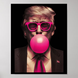 Affiche Trump Bubble Gum drôle