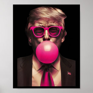 Affiche Trump Bubble Gum drôle