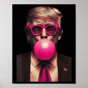 Affiche Trump Bubble Gum drôle