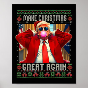 Affiche Trump Buble Gum Rendre Noël Génial À nouveau S