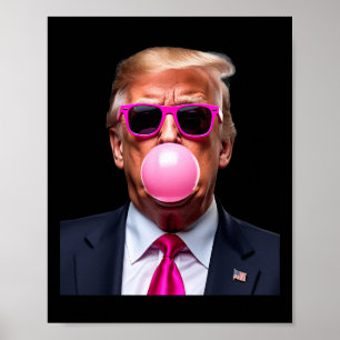 Affiche Trump Buble Gum Rose