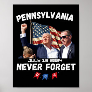 Affiche Trump Butler Pennsylvanie n'oublie jamais