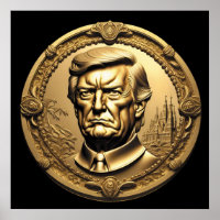 TRUMP CGI Collectif Gold Art-Coin Doubloon