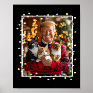 Affiche Trump Chandail de Noël Chat Chien Écureuil Pet Lov