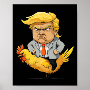 Affiche Trump Chicken Jockey Satire - Humour politique amu