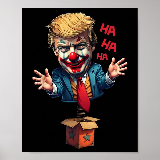 Affiche Trump Circus Clown Amusant Humour politique (Devant)