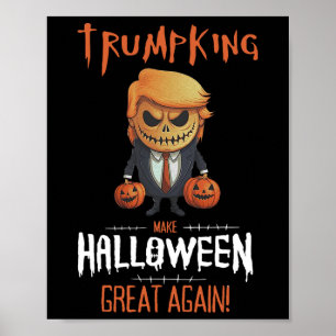 Affiche Trump Citrouille Faire Halloween Grande Encore