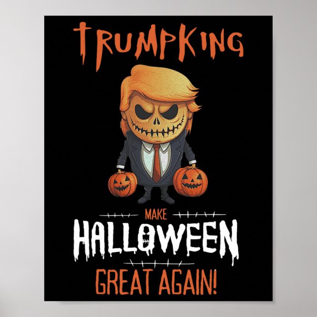 Affiche Trump Citrouille Faire Halloween Grande Encore  (Devant)