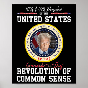 Affiche Trump Commandant en chef de l'âge d'or de l'Amériq