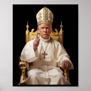 Affiche Trump Comme Église Vatican Pape Vatican chrétien