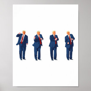 Affiche Trump Dance 4 juillet Trump 2024