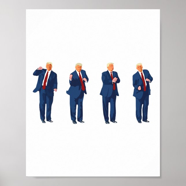 Affiche Trump Dance 4 juillet Trump 2024 (Devant)
