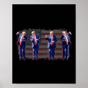 Affiche Trump Dance Pro Trump 2024 Président Trump 45 47
