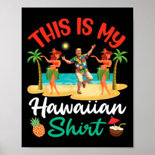 Affiche Trump danse avec des filles C'est mon été hawaïen