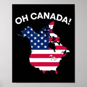 Affiche Trump Dit Oh Canada Amérique des États-Unis