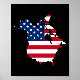 Affiche Trump Dit Oh Canada Map America
