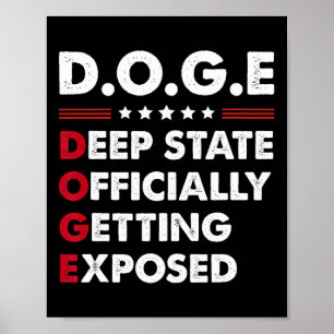 Affiche Trump Doge Deep State Officiellement Exposé 