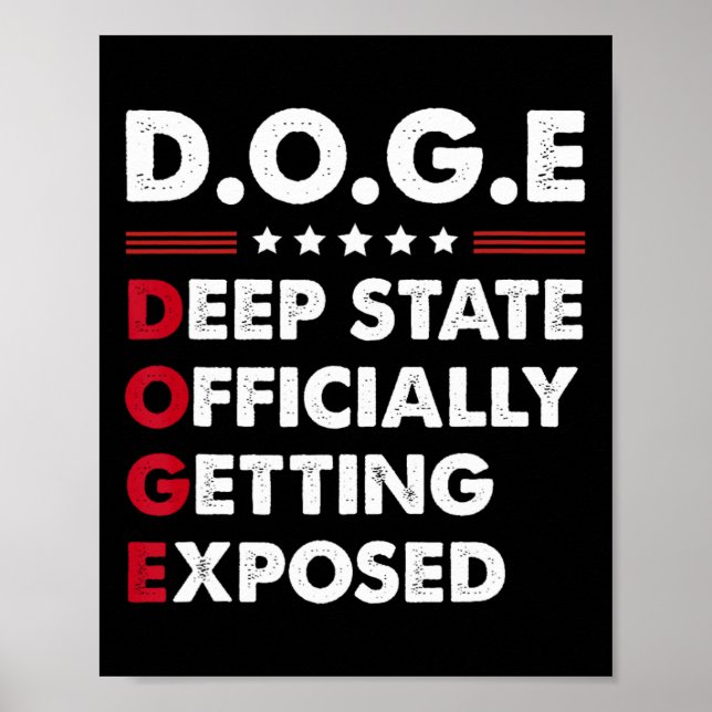 Affiche Trump Doge Deep State Officiellement Exposé  (Devant)