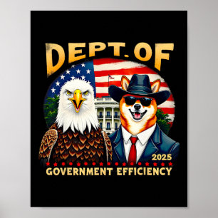 Affiche Trump Doge Men D.o.g.e Département Du Gouvernement