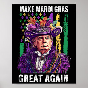 Affiche Trump Drapeau Américain Nouvelle-Orléans Faire Mar