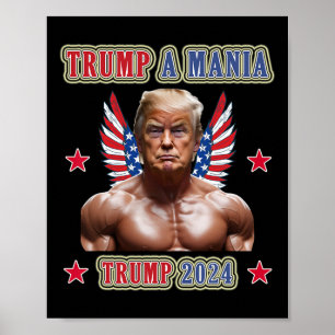 Affiche Trump Drôle de lutte Trumpamanie Convention Républ