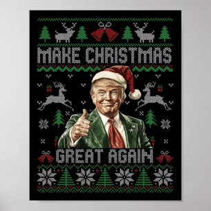 Affiche Trump drôle Rendre Noël super à nouveau moche sueu