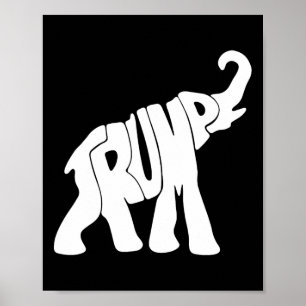 Affiche Trump Eléphant Républicain Trump Supporter Préside