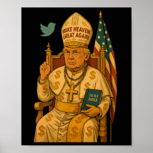 Affiche Trump en pape de l'Église du Vatican Trump