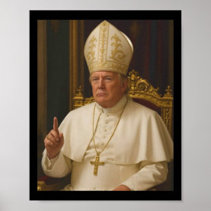 Affiche Trump en pape Tee Meme drôle 1