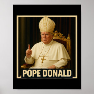 Affiche Trump en tant que pape de l'église du Vatican Trum