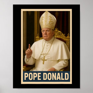 Affiche Trump en tant qu'Eglise du Vatican Pape Trump drôl