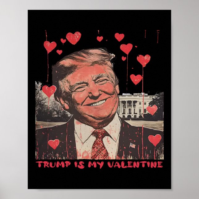 Affiche Trump est drôle pour ma Saint Valentin (Devant)