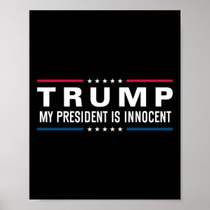 Affiche Trump est innocent de reprendre l'Amérique en 2024