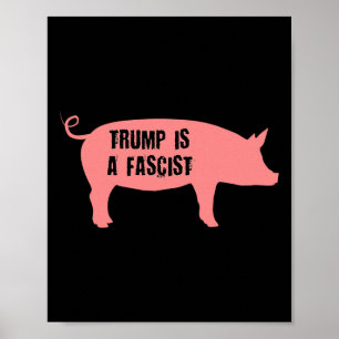 Affiche Trump Est Un Icône De Cochon Intérieur Fasciste 