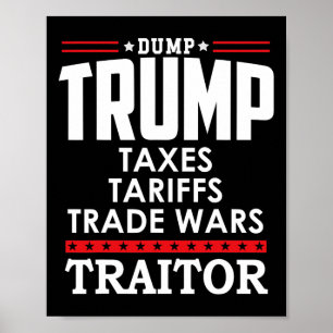 Affiche Trump Est Un Traître En Chef Dump Trump Tre45on Tr